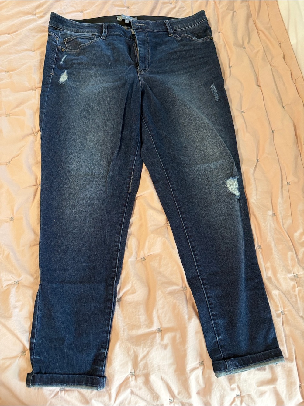 Wit & Wisdom Dark Wash Distressed Women’s Jeans